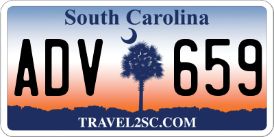 SC license plate ADV659