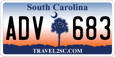 SC license plate ADV683