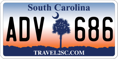 SC license plate ADV686