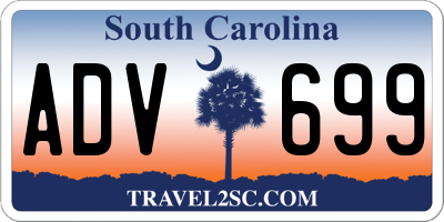 SC license plate ADV699