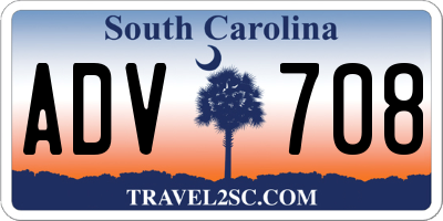 SC license plate ADV708