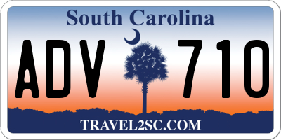 SC license plate ADV710