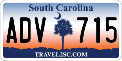 SC license plate ADV715