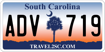 SC license plate ADV719