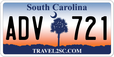 SC license plate ADV721
