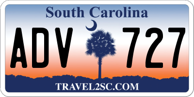 SC license plate ADV727