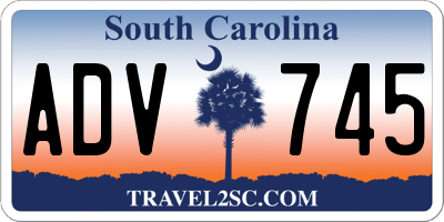 SC license plate ADV745