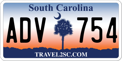 SC license plate ADV754