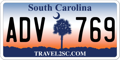 SC license plate ADV769