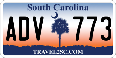 SC license plate ADV773