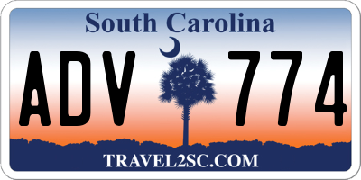 SC license plate ADV774