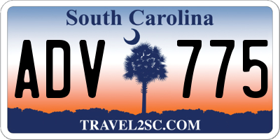 SC license plate ADV775