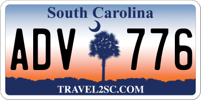 SC license plate ADV776