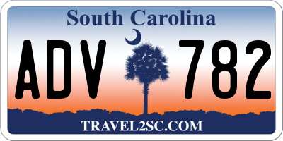 SC license plate ADV782