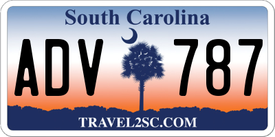 SC license plate ADV787
