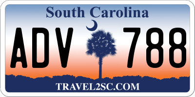 SC license plate ADV788