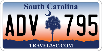 SC license plate ADV795