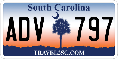 SC license plate ADV797
