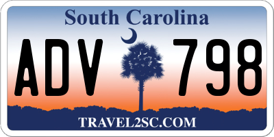 SC license plate ADV798