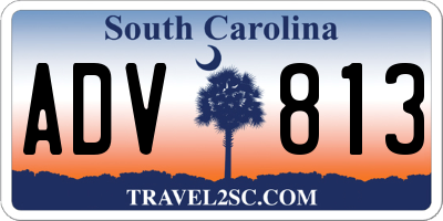 SC license plate ADV813