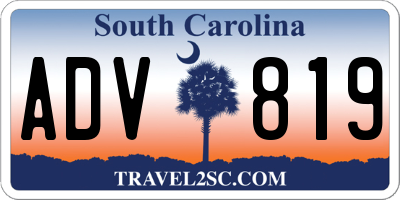 SC license plate ADV819