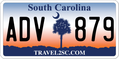 SC license plate ADV879