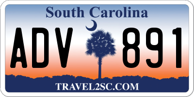 SC license plate ADV891