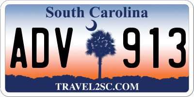 SC license plate ADV913