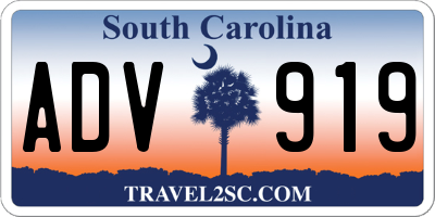 SC license plate ADV919