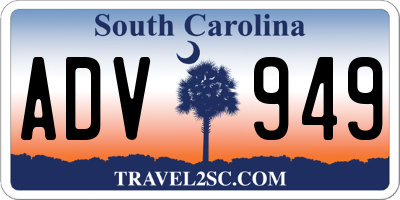 SC license plate ADV949