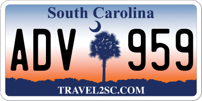 SC license plate ADV959
