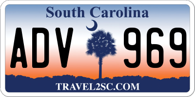 SC license plate ADV969