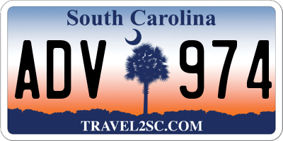 SC license plate ADV974