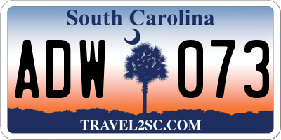 SC license plate ADW073
