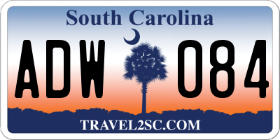 SC license plate ADW084