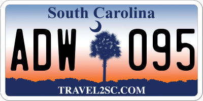 SC license plate ADW095