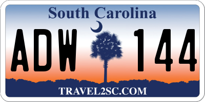 SC license plate ADW144