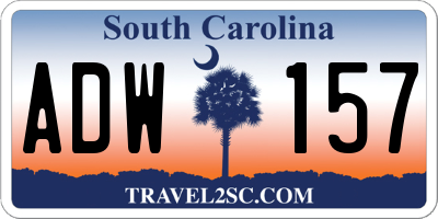 SC license plate ADW157