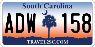 SC license plate ADW158