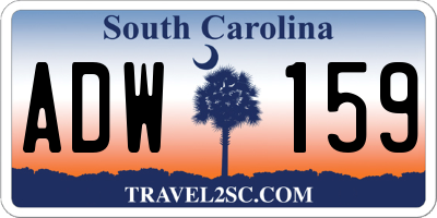 SC license plate ADW159
