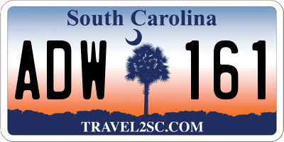 SC license plate ADW161