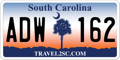 SC license plate ADW162