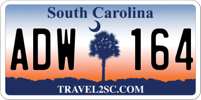 SC license plate ADW164