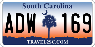 SC license plate ADW169
