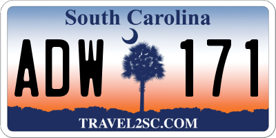 SC license plate ADW171