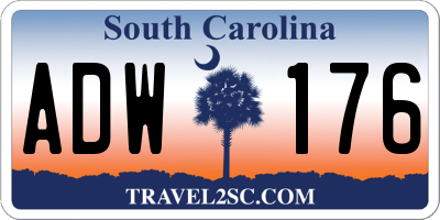 SC license plate ADW176