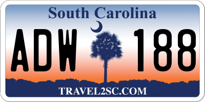 SC license plate ADW188
