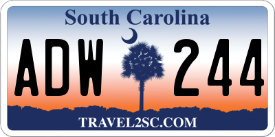 SC license plate ADW244