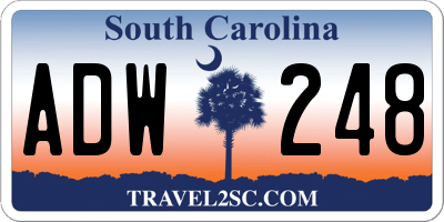 SC license plate ADW248