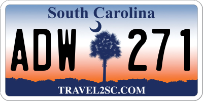 SC license plate ADW271